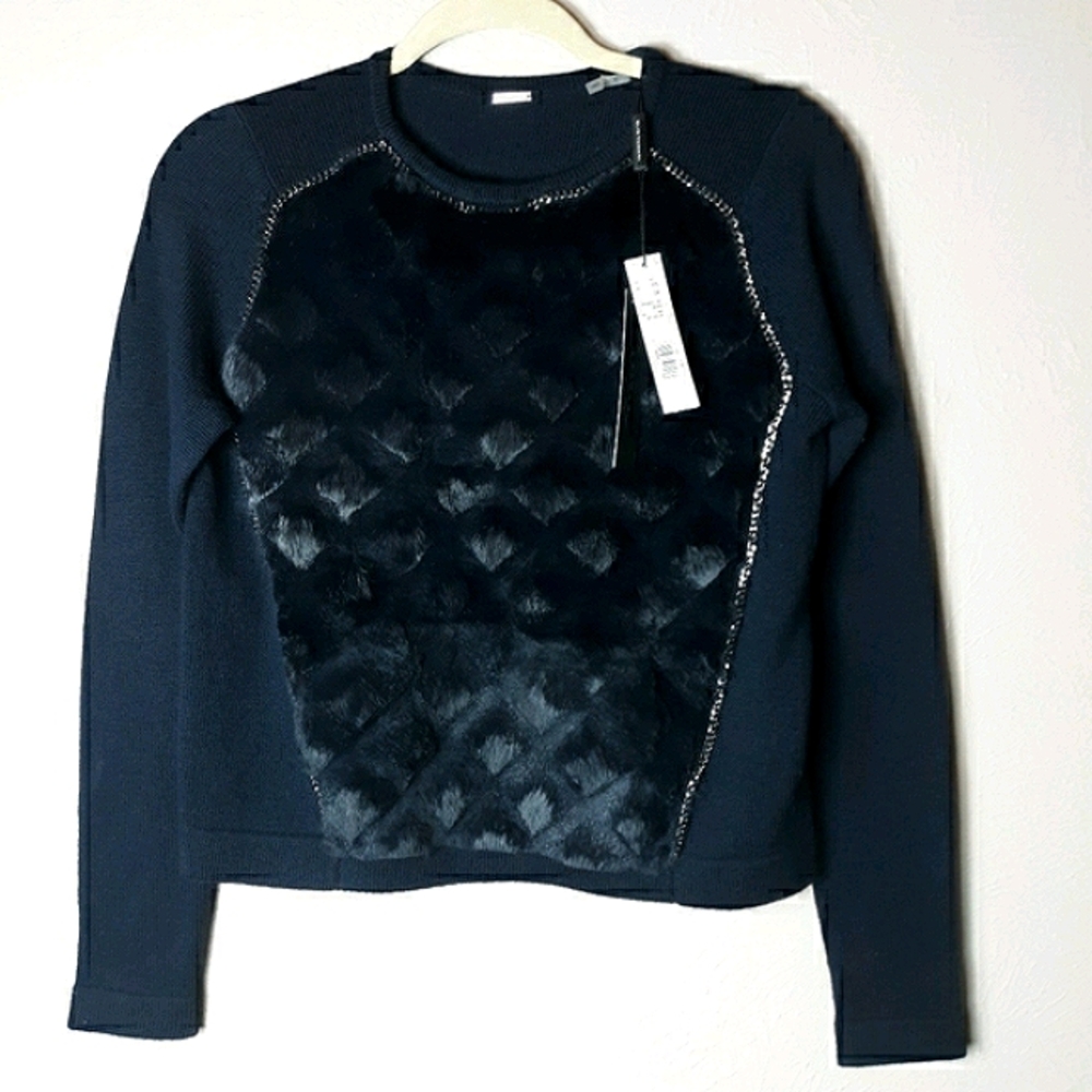 NEW Elie Tahari rabbit hair merino wool pullover
